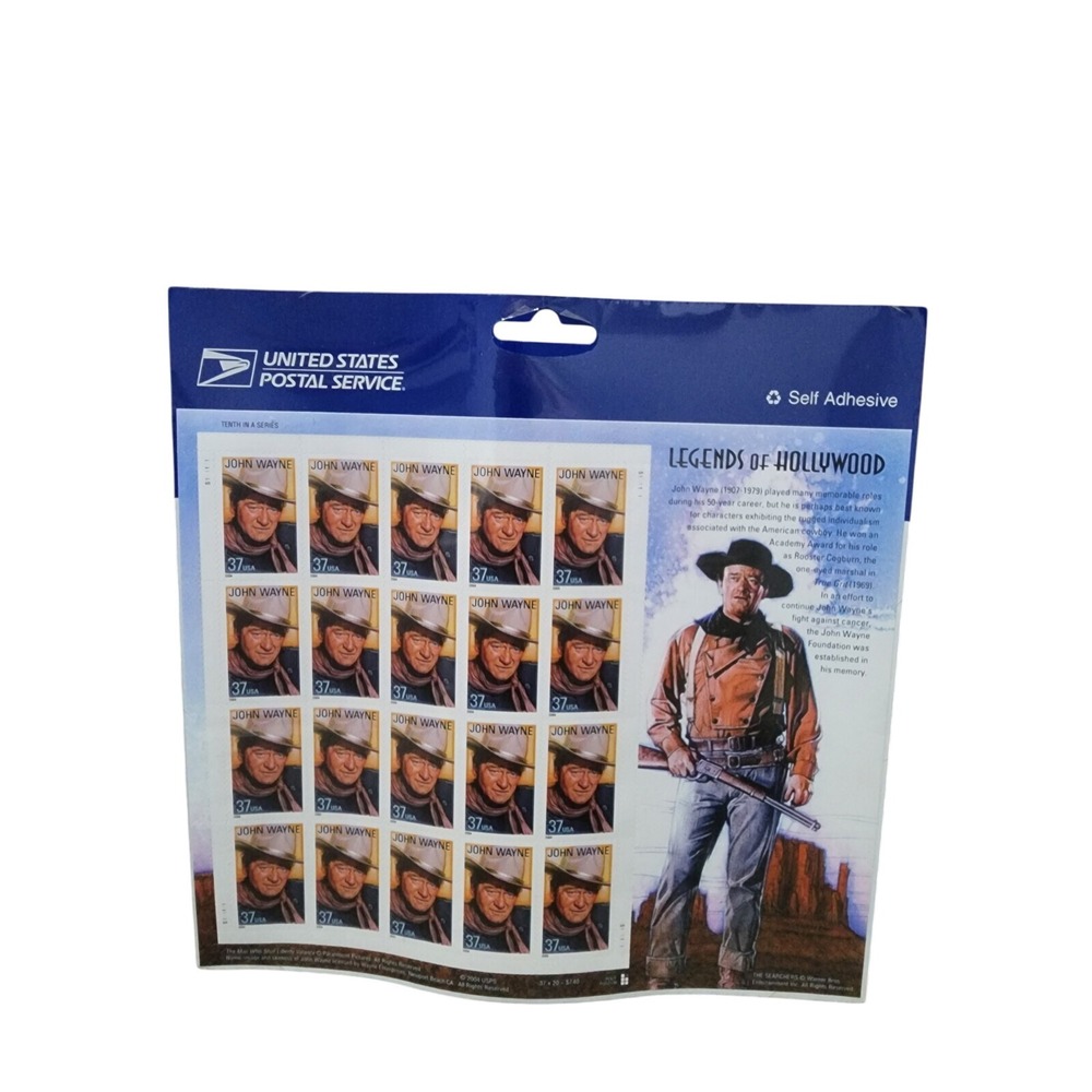 John Wayne Legends of Hollywood US‎ Postal Service 37 Cent Stamps Sheet